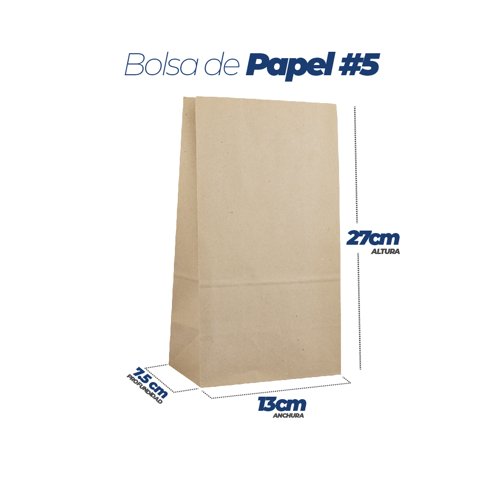 [BOPAK5] BOLSA DE PAPEL No.5 500pc