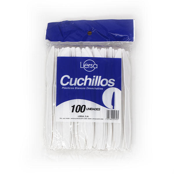 [601B-10X100] KNIFE RETAIL PACK 100pc*10Bags (WHITE)