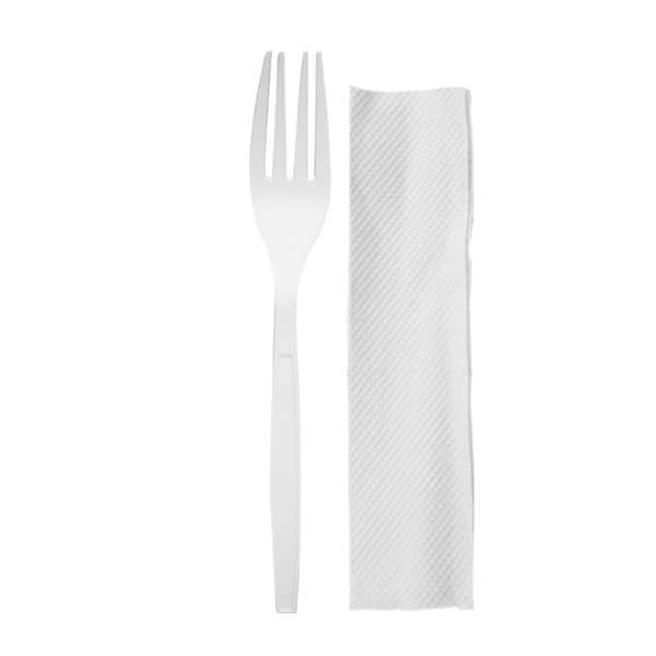 [602BS-10X100] Tenedor 18cm con Servilleta