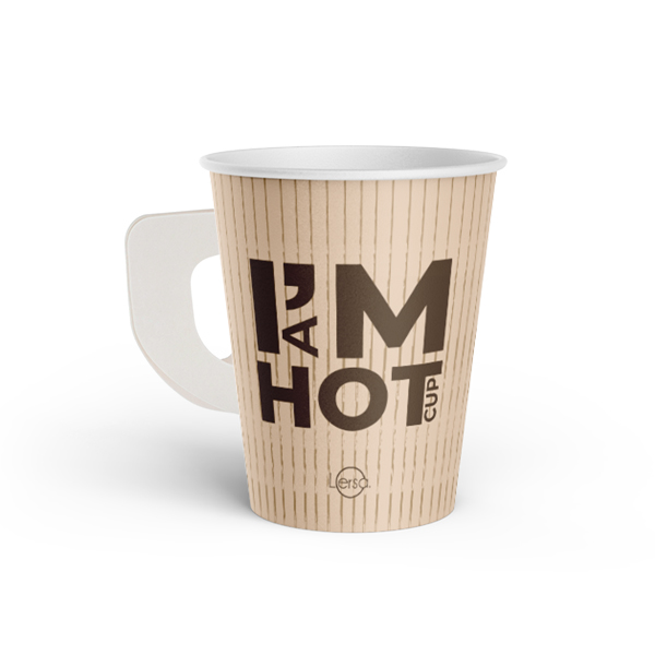 [VC6L1] 7oz PAPER HOT CUP WITH HANDLE ( PRINTED LERSA DESIGN)